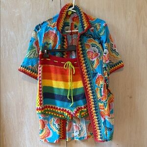 FARM Rio Multicolor Swim Coverup